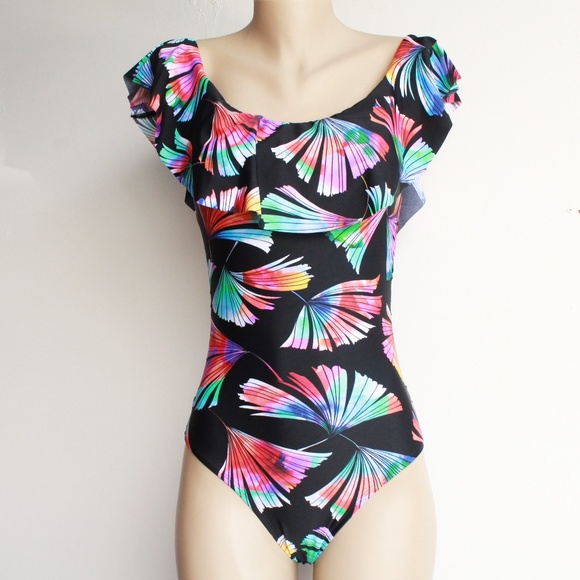 La Blanca Ruffled Number 1 Fan Swimsuit - Picture 2 of 5